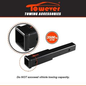 img 2 attached to Towever 84433 Trailer Hitch Extension: 12-inch Length, 3,500 lbs. GTW - Review and Buy