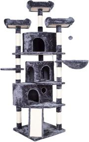 img 4 attached to Hey-brother XL Size Cat Tree: Multi-Level Activity Center with Scratching Posts, Cozy Perches, Caves - Ideal for Kittens and Gig Cats