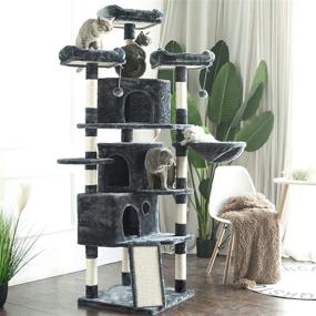 img 3 attached to Hey-brother XL Size Cat Tree: Multi-Level Activity Center with Scratching Posts, Cozy Perches, Caves - Ideal for Kittens and Gig Cats