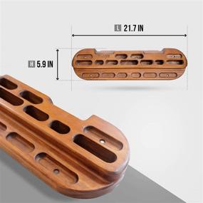 img 3 attached to 🧗 Yes4All Wooden Hang/Climbing Board for Doorway - Finger, Grip, and Pull Up Training Hand Strengthener Equipment