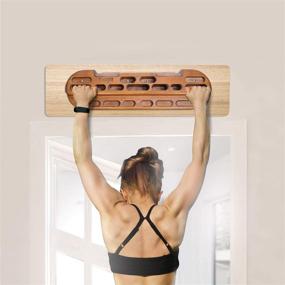 img 2 attached to 🧗 Yes4All Wooden Hang/Climbing Board for Doorway - Finger, Grip, and Pull Up Training Hand Strengthener Equipment