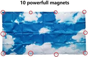 img 3 attached to 🔆 Enhance Your Space with 4-Pack Fluorescent Light Cover: 4'x2' Feet, Blue Sky Cloud Design. Flame-Retardant Fabric, Magnets, Glare, Flicker Reduction. Certified for Classroom, Home & Office.