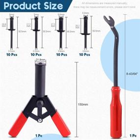 img 3 attached to 🔧 Набор пластикового риветного пистолета Glarks из 42 предметов с инструментом для снятия крепежных элементов - универсальный набор для легкой установки и снятия автомобильной дверной панели, обивочных клипс и других деталей