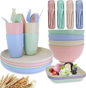 img 4 attached to 🍽️ Durable and Lightweight Dishware Set: Farielyn X Unbreakable Dinnerware for an Effortless Dishwashing Experience