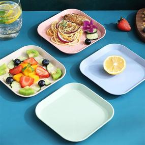 img 1 attached to 🍽️ Durable and Lightweight Dishware Set: Farielyn X Unbreakable Dinnerware for an Effortless Dishwashing Experience