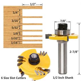 img 3 attached to Enhance Your Woodworking Experience with Yakamoz Adjustable 6 Piece Slotting Different Set