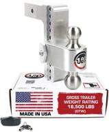 🚚 weigh safe ltb8-2.5, 8-inch drop 180 hitch with 2.5-inch shank/shaft, adjustable aluminum trailer hitch and ball mount, stainless steel combo ball (2-inch and 2-5/16-inch) with double-pin key lock logo