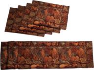 🎃 enhance your dining space with harvest pumpkin tapestry runner placemats logo