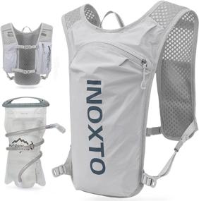 img 4 attached to INOXTO Running Hydration Vest Backpack: Lightweight Water Running Vest with 1.5L Water Bladder Bag for Hiking, Trail Running, Cycling, Race, Marathon - Women, Men, Kids