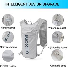 img 3 attached to INOXTO Running Hydration Vest Backpack: Lightweight Water Running Vest with 1.5L Water Bladder Bag for Hiking, Trail Running, Cycling, Race, Marathon - Women, Men, Kids