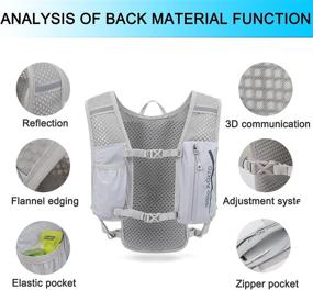 img 2 attached to INOXTO Running Hydration Vest Backpack: Lightweight Water Running Vest with 1.5L Water Bladder Bag for Hiking, Trail Running, Cycling, Race, Marathon - Women, Men, Kids