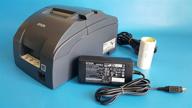 epson tm-u220b dot matrix receipt printer with ethernet, auto cutter, and power supply included logo