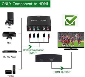 img 2 attached to 🔌 Конвертер адаптер HDMI 4K - YPbPr Компонент к HDMI, RGB к HDMI конвертер - Поддержка аудио / видео - Идеально подходит для DVD PSP Xbox 360 PS2 Nintendo - Совместим с HDTV монитором и проектором - HDMI V1.4