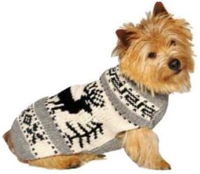 img 1 attached to 🌬️ Medium Chilly Dog Reindeer Shawl Sweater for Dogs