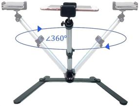 img 3 attached to 📚 Adjustable Tabletop Teaching Stand with Photo Copy Pico Projector and Overhead Phone Mount for Live Streaming, Baking Crafting Demo, Online Video, and Draw Recording