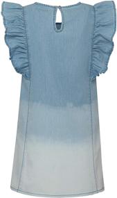 img 3 attached to Шифоновое платье "Chambray Shirtdress" для девочек от Calvin Klein - Детская одежда