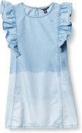 шифоновое платье "chambray shirtdress" для девочек от calvin klein - детская одежда логотип