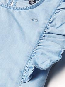 img 2 attached to Шифоновое платье "Chambray Shirtdress" для девочек от Calvin Klein - Детская одежда