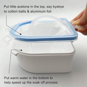 img 2 attached to 🧤 Acetone-Proof Nail Soaking Bowls (2Pcs) for Gel Polish & Acrylic Nail Removal - Ideal for Home and Salon Use