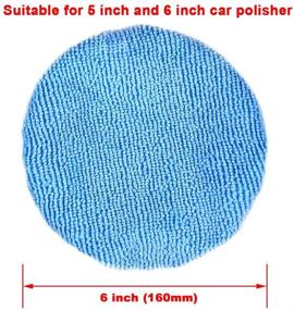 img 2 attached to SIQUK 16 упаковок Полировочных чехлов (5 до 6 дюймов) Насадка для полировки автомобиля Шлифовальная накладка Обложка Мягкий микрофиброзный полировочный чехол для автомобиля Насадки для полировочного автомобиля