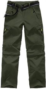 img 3 attached to Pants Youth Outdoor Convertible Camping Trousers Boys' Clothing in Pants