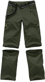 img 4 attached to Pants Youth Outdoor Convertible Camping Trousers Boys' Clothing in Pants