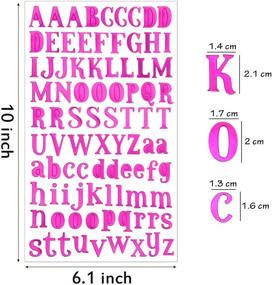 img 2 attached to 🎨 Vibrant 12 Sheet Alphabet and Number Sticker Set - Perfect for Crafts, Greeting Cards, and Scrapbooking - Self Adhesive PU Shiny Stickers in Golden and Silver for Home Decoration