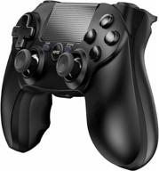 🎮 voyee wireless gamepad for playstation 4 | dual vibration, motion control | upgraded joystick | close to original ps4 controller (black) logo