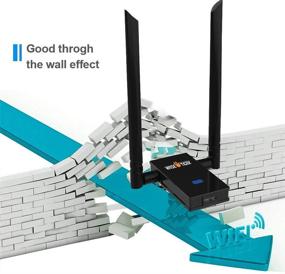 img 1 attached to High Performance AC1300 USB WiFi Adapter for Extended Range, Dual Band 2.4GHz/5GHz Wireless 📶 USB 3.0 Network Card for Laptop Desktop PC, Compatible with Windows 7/8.1/10/XP/Vista, Mac OS X10.6-10.15