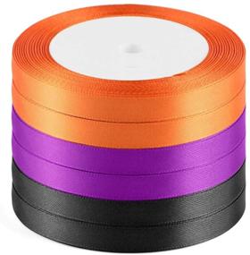 img 3 attached to 🎃 Halloween Double Face Curling Satin Ribbon - Coopay 6 Rolls, 2/5 Inches x 150 Yards, for Gift Wrapping, Balloon Decoration, Halloween Party Favors (Orange, Black, Purple)