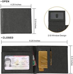 img 1 attached to Minimalist Travel Bifold Wallet C Brown Men's Accessories for Wallets, Card Cases & Money Organizers