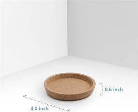 img 2 attached to 🍵 Sweese 241.101 Cork Coasters - 4 Inch Mugs Protection - Set of 10 | Prevent Liquid Rings, Table Stains