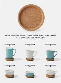 img 1 attached to 🍵 Sweese 241.101 Cork Coasters - 4 Inch Mugs Protection - Set of 10 | Prevent Liquid Rings, Table Stains