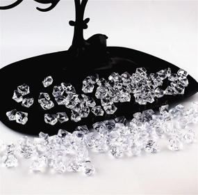 img 2 attached to 💎 ARZASGO 1000PCS Acrylic Ice Crystals Clear Gem Stones for Vase Fillers, Table Scatter, Party Favors, Wedding Decorations, Arts Crafts (2/4 inch)