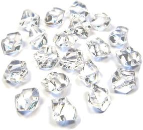 img 4 attached to 💎 ARZASGO 1000PCS Acrylic Ice Crystals Clear Gem Stones for Vase Fillers, Table Scatter, Party Favors, Wedding Decorations, Arts Crafts (2/4 inch)
