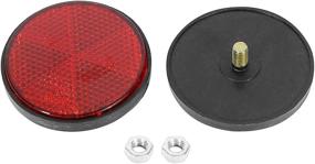 img 2 attached to 🚨 Fierce Cycle Reflective Warning Reflector Screws - Red Universal M6x1.0 Plastic Mount for Motorcycles and Bikes