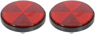 🚨 fierce cycle reflective warning reflector screws - red universal m6x1.0 plastic mount for motorcycles and bikes logo