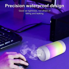 img 1 attached to 🌬️ Portable Mini Humidifier with Colorful Mood Light - Ideal Cool Mist USB Car Humidifier for Baby Bedroom, Office, Plants, and Travel