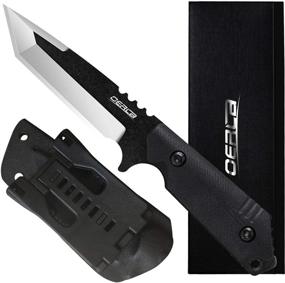 img 4 attached to 🔪 Oerla TAC Knives OLX-004 Fixed Blade Outdoor Duty Straight Knife - 420HC Stonewashed Steel Field Knife for Camping, with G10 Handle, Waist Clip, EDC Kydex Sheath (Black)