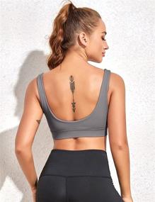 img 3 attached to Womens Strappy Fitness Workout Longline Outdoor Recreation for Outdoor Clothing