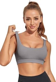 img 4 attached to Womens Strappy Fitness Workout Longline Outdoor Recreation for Outdoor Clothing