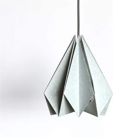 img 4 attached to 🏮 Folding Elegance: Brownfolds Light Blue Paper Origami Lamp Shade, Discover Vanilla Bliss in a Single Pack