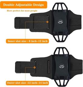 img 2 attached to 🏃 SHINYLIFE Detachable Running Armband - 360° Rotatable, Lightweight Cell Phone Holder with Adjustable Elastic Band, Key Holder - Compatible with iPhone 12, 11 Pro Max, Xs, XR, Samsung S20, Google, and More