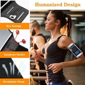 img 1 attached to 🏃 SHINYLIFE Detachable Running Armband - 360° Rotatable, Lightweight Cell Phone Holder with Adjustable Elastic Band, Key Holder - Compatible with iPhone 12, 11 Pro Max, Xs, XR, Samsung S20, Google, and More