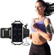 🏃 shinylife detachable running armband - 360° rotatable, lightweight cell phone holder with adjustable elastic band, key holder - compatible with iphone 12, 11 pro max, xs, xr, samsung s20, google, and more logo