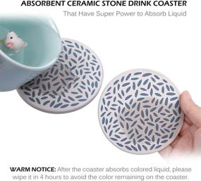 img 2 attached to 🧽 Superior Absorbency: EZAKKA Ceramic Coasters for Maximum Protection