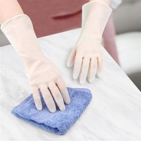 img 2 attached to 🧤 Reusable Household Cleaning Gloves for Dishwashing - Cleanbear Gloves