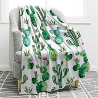 🌵 jekeno cactus flower soft throw blanket - luxurious and versatile 50"x60" blanket for sofa, chair, bed, and office logo