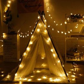 img 2 attached to 🌟 40 LED 14 FT Twinkle Star Battery Operated Fairy String Lights for Home, Ramadan Party, Christmas, Wedding, Garden Decorations - Warm White