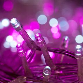 img 3 attached to WISD Christmas Lights 108ft 600LED Fairy String Lights with 8 Modes and Memory - Perfect Pink and White Indoor/Outdoor Christmas Tree Home Garden Wedding Party Decoration